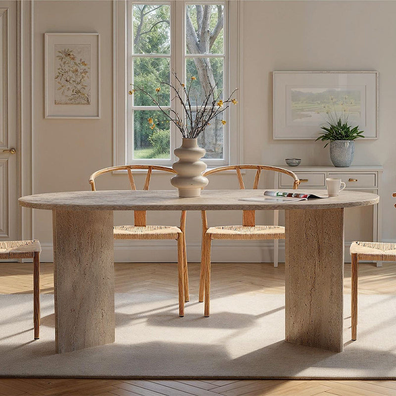 Τραπέζι Sablin Χρώμα Travertine 180x89,5x75