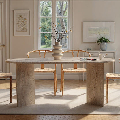 Τραπέζι Sablin Χρώμα Travertine 180x89,5x75