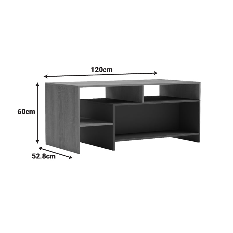Τραπέζι Σαλονιού Consa Sonoma - Ανθρακί 120x60x52.8