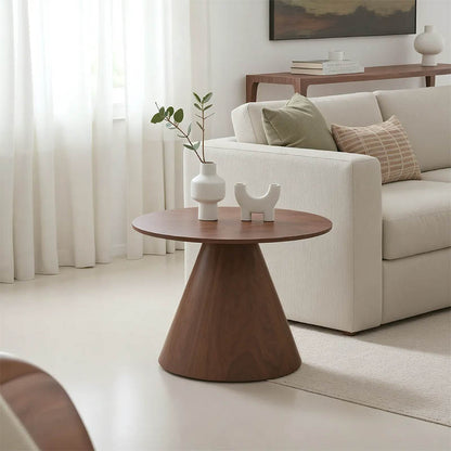 Τραπέζι Σαλονιού Donda MDF σε Καρυδί Απόχρωση Φ60x40
