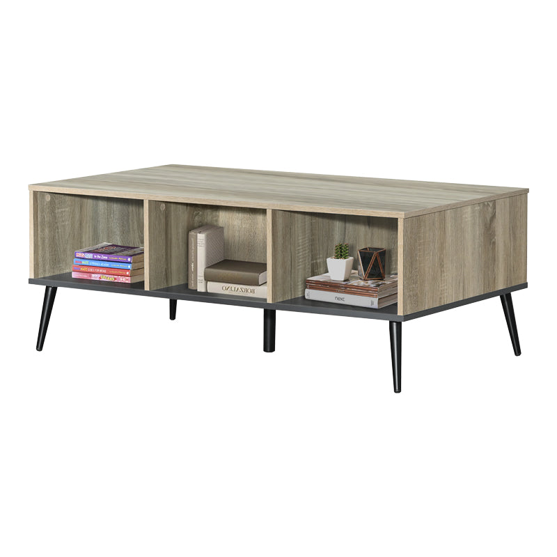 Τραπέζι Σαλονιού Zezan σε Sonoma-Ανθρακί Απόχρωση 121x60x44.5