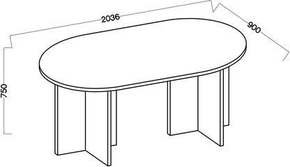Τραπέζι Solmira Καρυδί Σκούρο 203.6x90x75