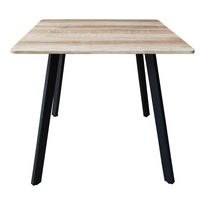 Τραπέζι Squaro Sonoma MDF με Μαύρα Μεταλλικά Πόδια 80x80x75