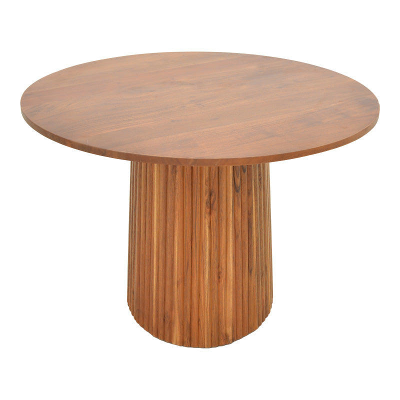 Τραπέζι Tully Μασίφ Ξύλο Ακακίας σε Καρυδί Απόχρωση Φ120x75