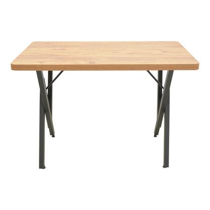 Τραπέζι Vertex Oak με Μαύρα Μεταλλικά Πόδια 110x70x72