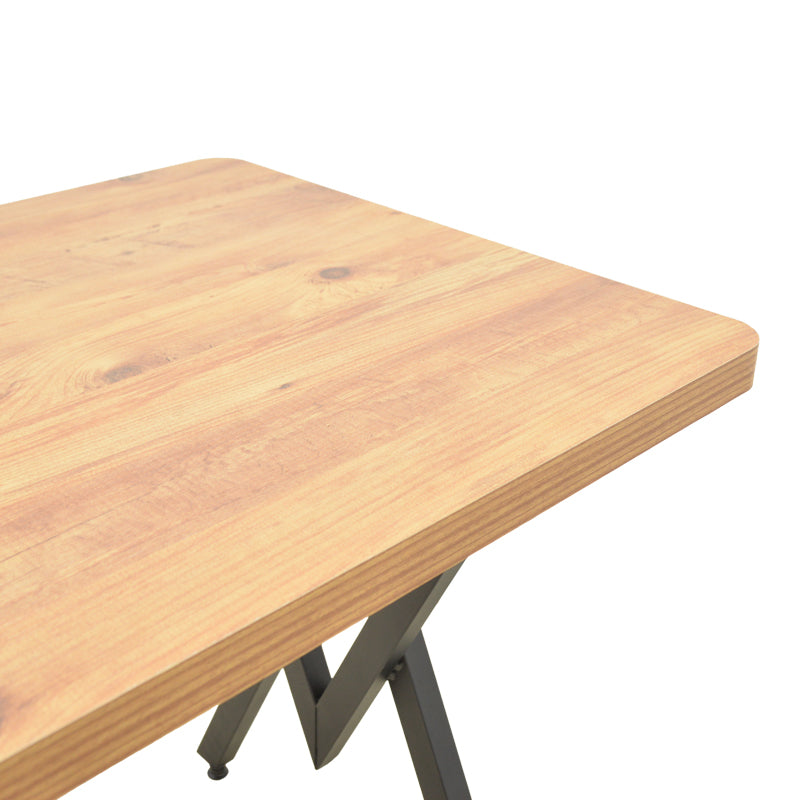 Τραπέζι Vertex Oak με Μαύρα Μεταλλικά Πόδια 110x70x72
