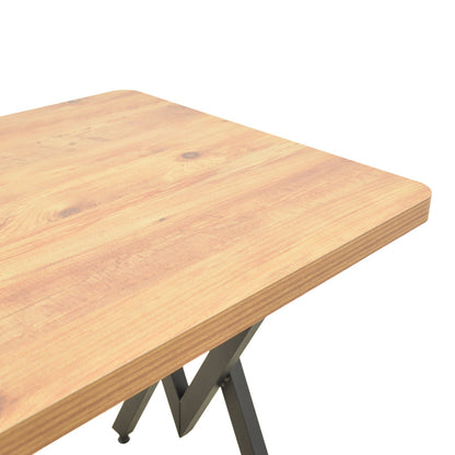 Τραπέζι Vertex Oak με Μαύρα Μεταλλικά Πόδια 110x70x72