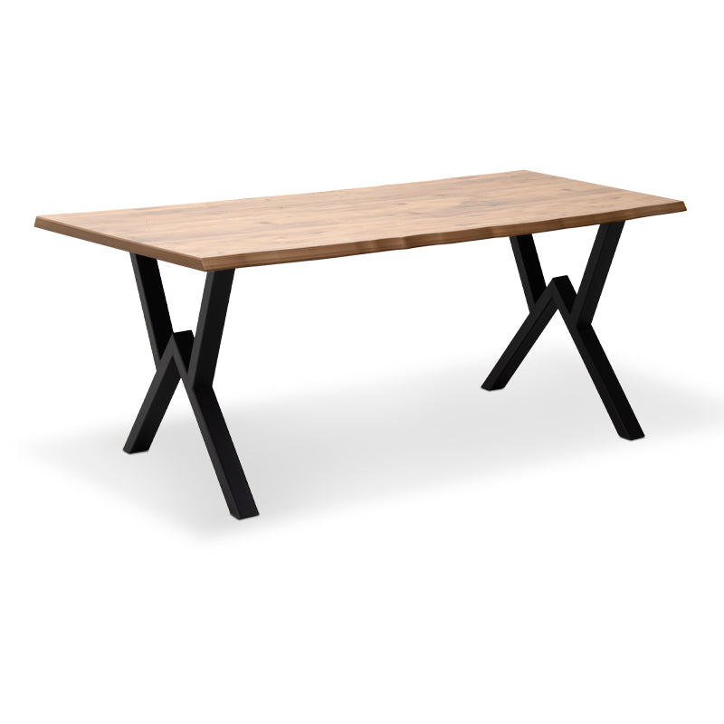 Τραπέζι Walter MDF - Μεταλλικό Χρώμα Ακακίας 140x80x75