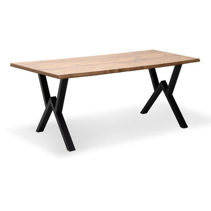 Τραπέζι Walter MDF - Μεταλλικό Χρώμα Ακακίας 140x80x75