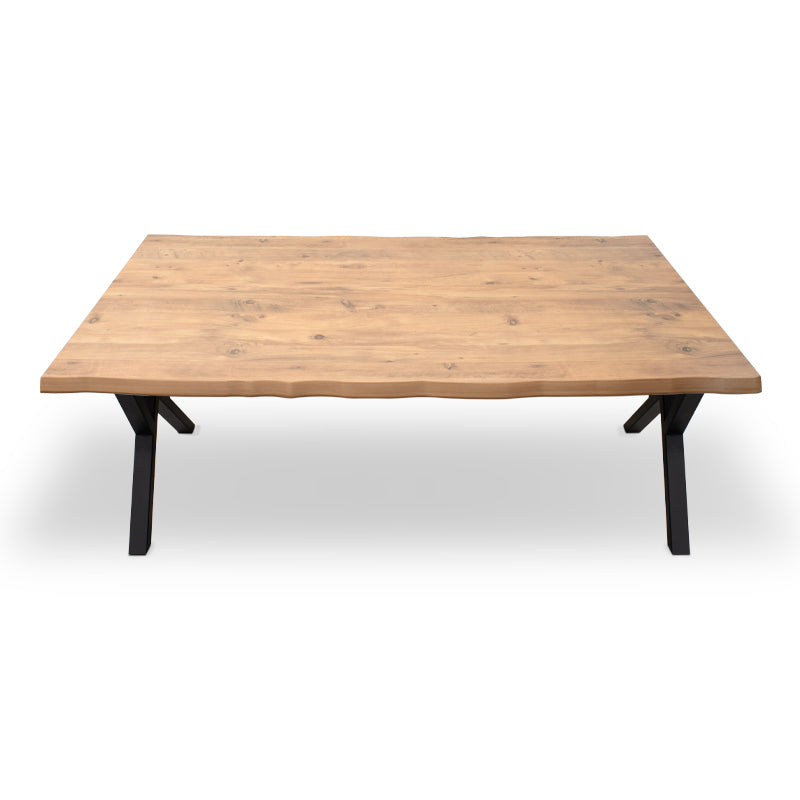 Τραπέζι Walter MDF - Μεταλλικό Χρώμα Ακακίας 140x80x75