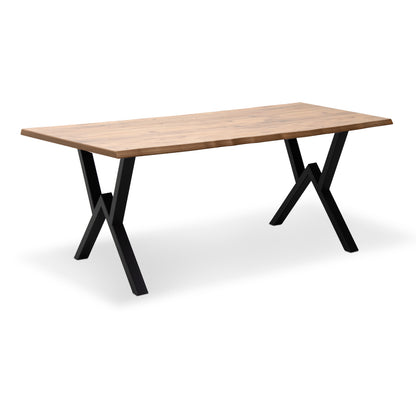 Τραπέζι Walter MDF - Μεταλλικό Χρώμα Ακακίας 160x80x75