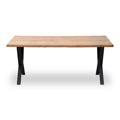 Τραπέζι Walter MDF - Μεταλλικό Χρώμα Ακακίας 160x80x75