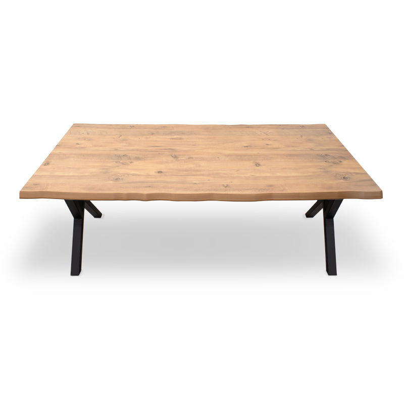 Τραπέζι Walter MDF - Μεταλλικό Χρώμα Ακακίας 160x80x75