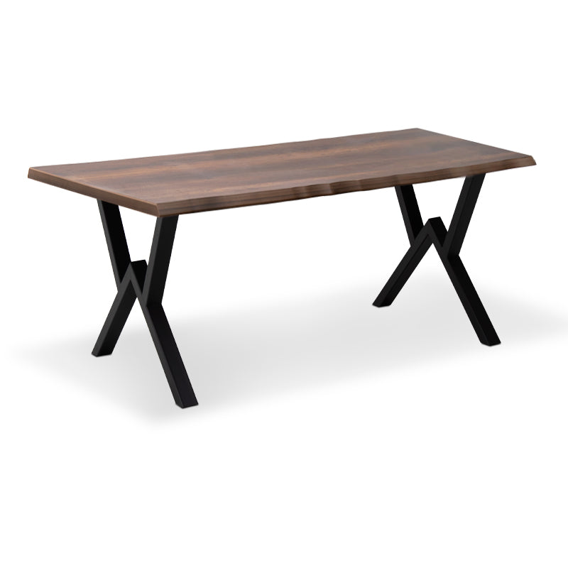 Τραπέζι Walter MDF - Μεταλλικό Χρώμα Καρυδί 140x80x75