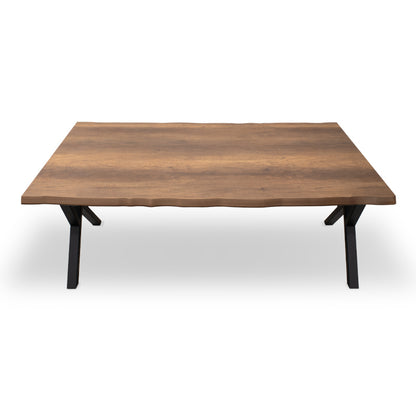 Τραπέζι Walter MDF - Μεταλλικό Χρώμα Καρυδί 140x80x75