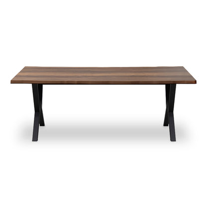 Τραπέζι Walter MDF - Μεταλλικό Χρώμα Καρυδί 200x100x75