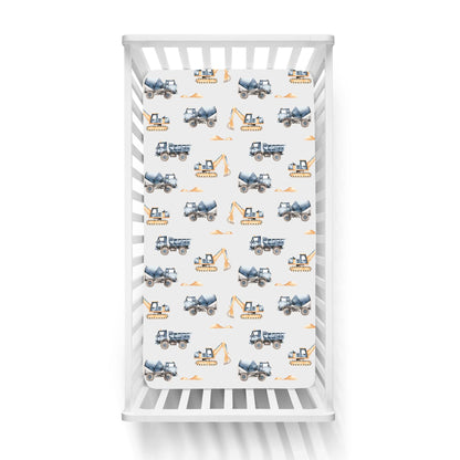 Βρεφικά Σετ Σεντόνι Κούνιας με Λάστιχο Trucks