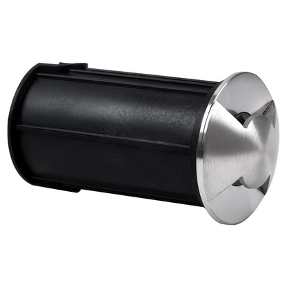 UNDERGROUND-RENA 90662 Χωνευτό Φωτιστικό Σποτ Δαπέδου Two Sided LED 1W 110lm 30° DC 24V Αδιάβροχο IP68 Φ5 x Υ9cm Θερμό Λευκό 3000K - Ανοξείδωτο Ατσάλι