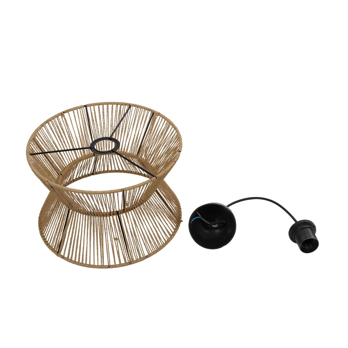 UPCONE 205-0055 Boho Κρεμαστό Φωτιστικό Οροφής με Ντουί 1 x E27 AC 220-240V IP20 - Μπεζ - M30 x Π30 x Υ21