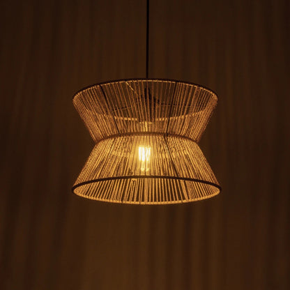 UPCONE 205-0055 Boho Κρεμαστό Φωτιστικό Οροφής με Ντουί 1 x E27 AC 220-240V IP20 - Μπεζ - M30 x Π30 x Υ21