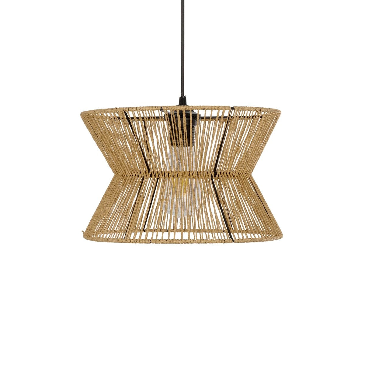 UPCONE 205-0055 Boho Κρεμαστό Φωτιστικό Οροφής με Ντουί 1 x E27 AC 220-240V IP20 - Μπεζ - M30 x Π30 x Υ21