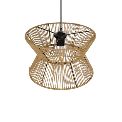 UPCONE 205-0055 Boho Κρεμαστό Φωτιστικό Οροφής με Ντουί 1 x E27 AC 220-240V IP20 - Μπεζ - M30 x Π30 x Υ21