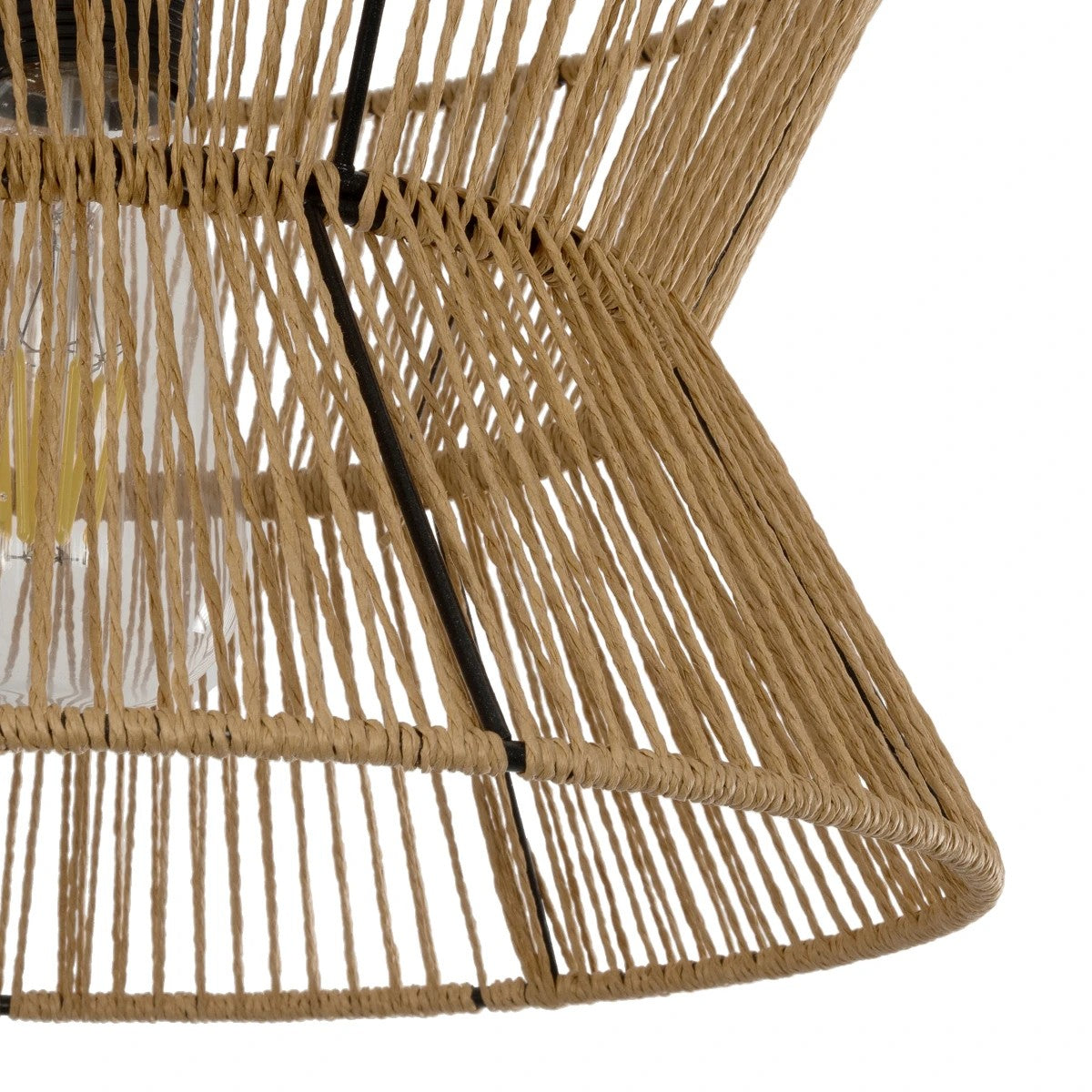 UPCONE 205-0055 Boho Κρεμαστό Φωτιστικό Οροφής με Ντουί 1 x E27 AC 220-240V IP20 - Μπεζ - M30 x Π30 x Υ21