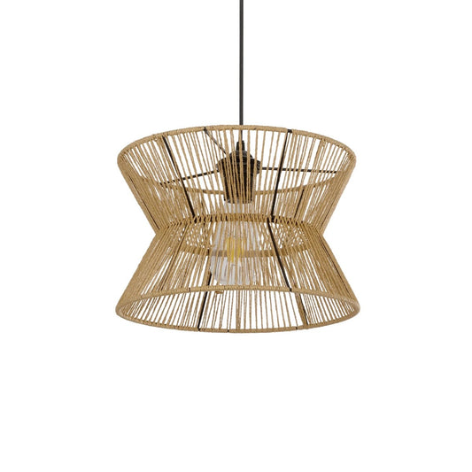 UPCONE 205-0055 Boho Κρεμαστό Φωτιστικό Οροφής με Ντουί 1 x E27 AC 220-240V IP20 - Μπεζ - M30 x Π30 x Υ21