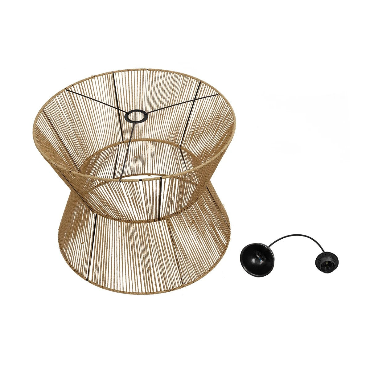 UPCONE 205-0056 Boho Κρεμαστό Φωτιστικό Οροφής με Ντουί 1 x E27 AC 220-240V IP20 - Μπεζ - M50 x Π50 x Υ43