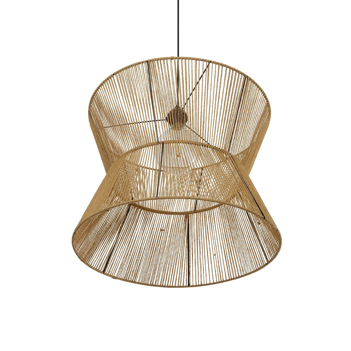 UPCONE 205-0056 Boho Κρεμαστό Φωτιστικό Οροφής με Ντουί 1 x E27 AC 220-240V IP20 - Μπεζ - M50 x Π50 x Υ43