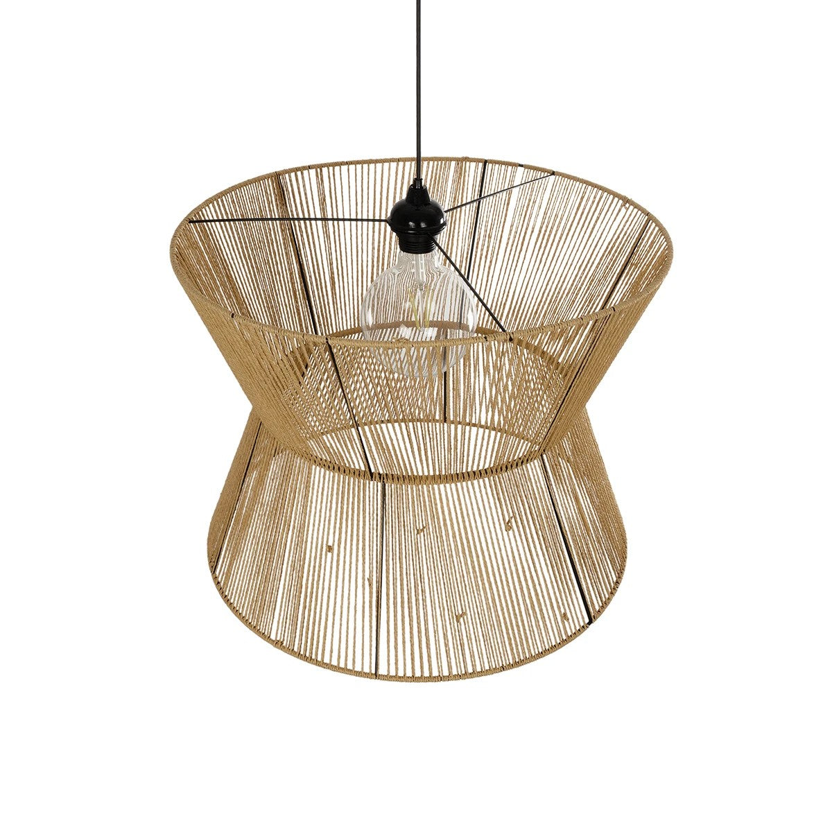 UPCONE 205-0056 Boho Κρεμαστό Φωτιστικό Οροφής με Ντουί 1 x E27 AC 220-240V IP20 - Μπεζ - M50 x Π50 x Υ43