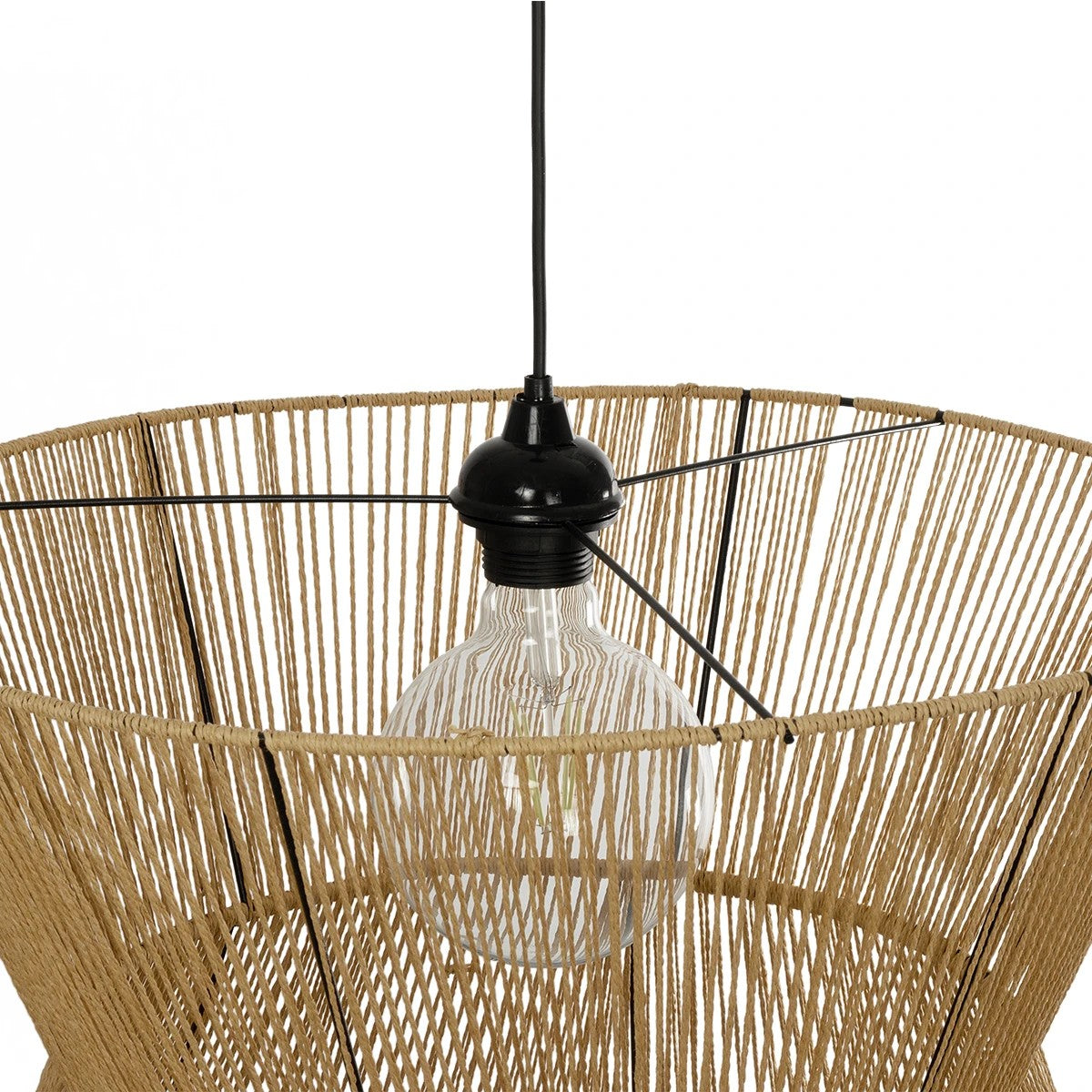 UPCONE 205-0056 Boho Κρεμαστό Φωτιστικό Οροφής με Ντουί 1 x E27 AC 220-240V IP20 - Μπεζ - M50 x Π50 x Υ43