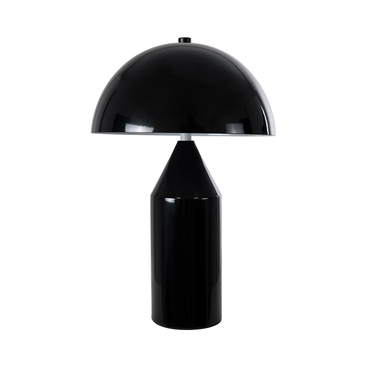 URANUS-S 61449 Μοντέρνο Επιτραπέζιο Φωτιστικό Πορτατίφ Δίφωτο 2 x E27 AC220-240V IP20 - Φ25 x Υ39cm - Μαύρο Μεταλλικό Καμπάνα με Διακόπτη On/Off