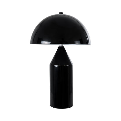 URANUS-S 61449 Μοντέρνο Επιτραπέζιο Φωτιστικό Πορτατίφ Δίφωτο 2 x E27 AC220-240V IP20 - Φ25 x Υ39cm - Μαύρο Μεταλλικό Καμπάνα με Διακόπτη On/Off