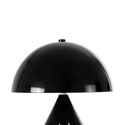 URANUS-S 61449 Μοντέρνο Επιτραπέζιο Φωτιστικό Πορτατίφ Δίφωτο 2 x E27 AC220-240V IP20 - Φ25 x Υ39cm - Μαύρο Μεταλλικό Καμπάνα με Διακόπτη On/Off