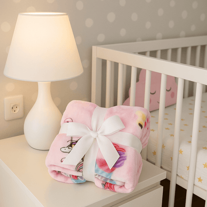 Κουβέρτα Αγκαλιάς Βελουτέ Unicorn Fly 75x100εκ