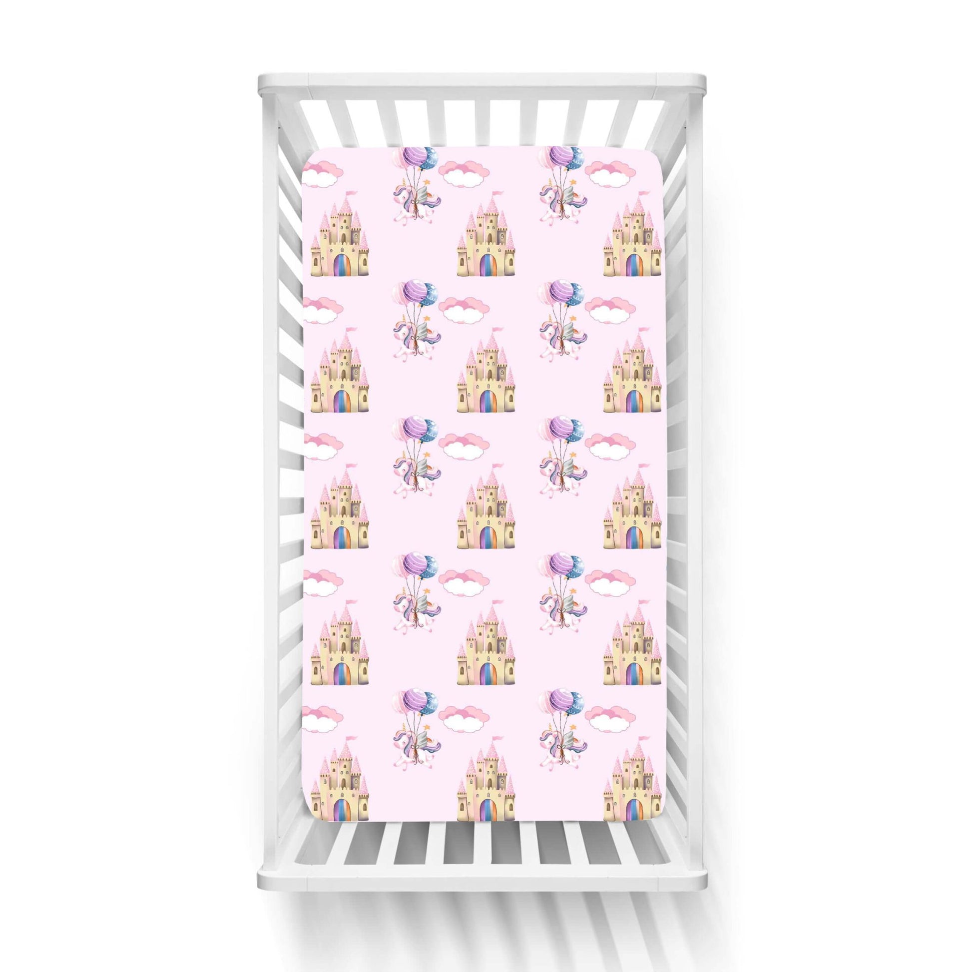 Βρεφικά Σετ Σεντόνι Κούνιας με Λάστιχο Unicorn Fly