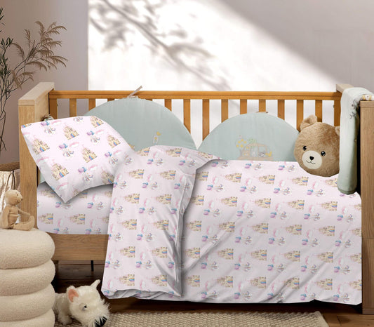 Βρεφικά Σετ Σεντόνι Κούνιας με Λάστιχο Unicorn Fly