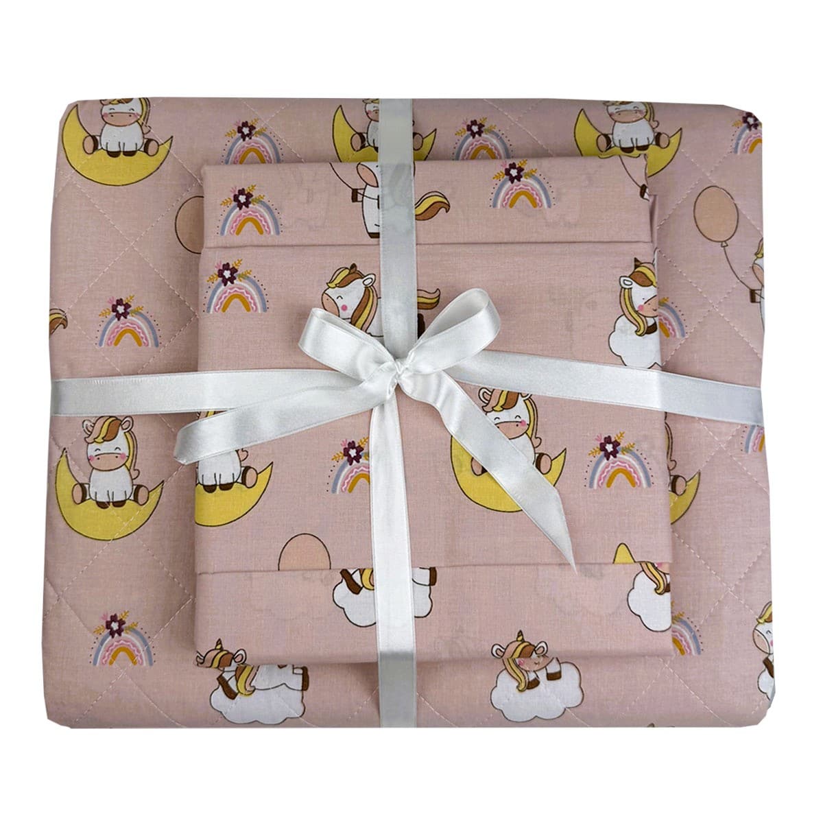 Σετ Παιδικό Κουβερλί με Σεντόνι και Μαξιλαροθήκες Unicorn Balloon