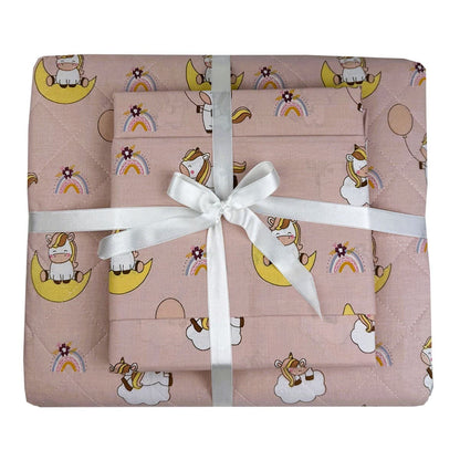 Σετ Παιδικό Κουβερλί με Σεντόνι και Μαξιλαροθήκες Unicorn Balloon