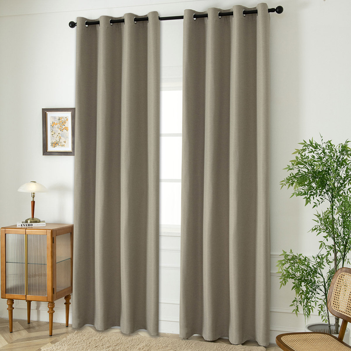 Ύφασμα Κουρτίνας με το Μέτρο Blackout Jacquard Σκίασης Glare Art 8444 Φ280 Άμμου