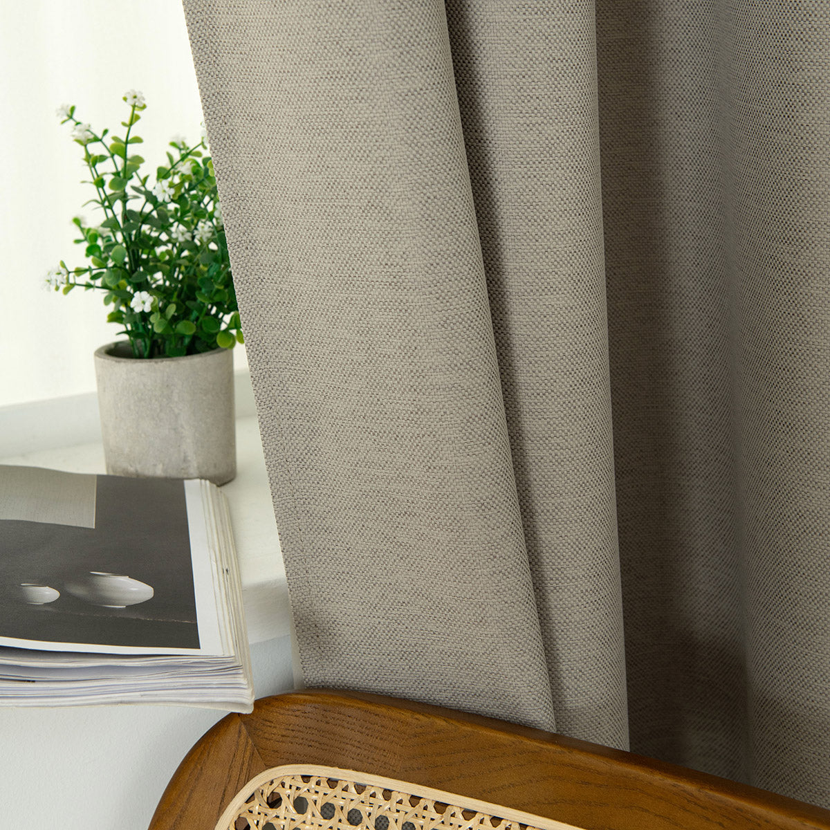Ύφασμα Κουρτίνας με το Μέτρο Blackout Jacquard Σκίασης Glare Art 8444 Φ280 Άμμου