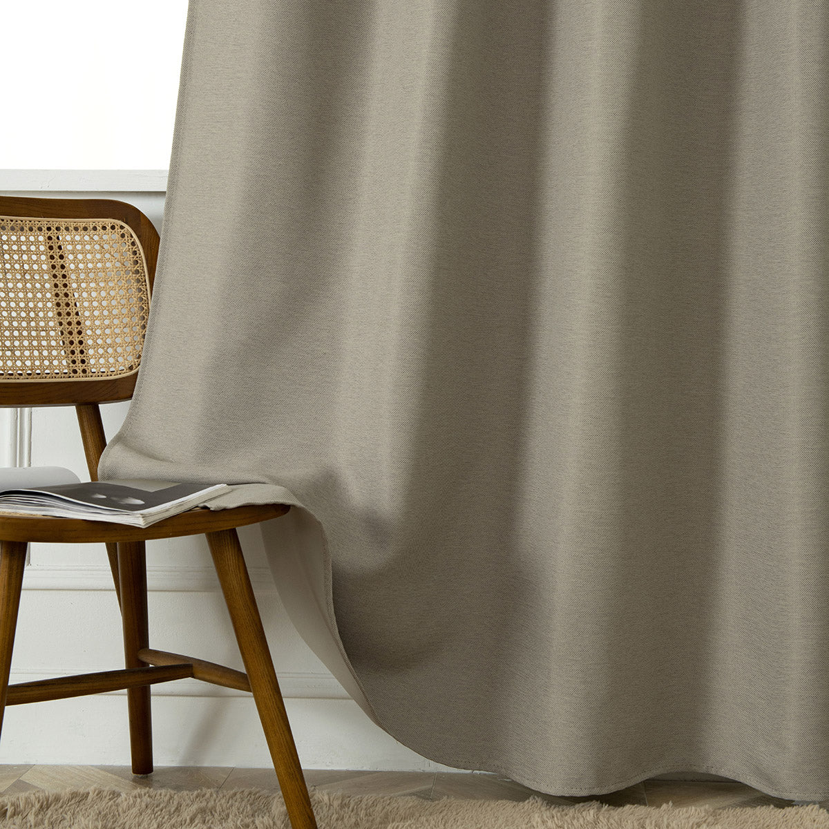 Ύφασμα Κουρτίνας με το Μέτρο Blackout Jacquard Σκίασης Glare Art 8444 Φ280 Άμμου