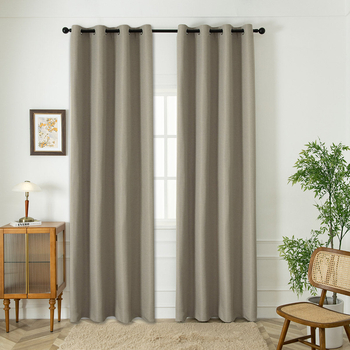 Ύφασμα Κουρτίνας με το Μέτρο Blackout Jacquard Σκίασης Glare Art 8444 Φ280 Άμμου