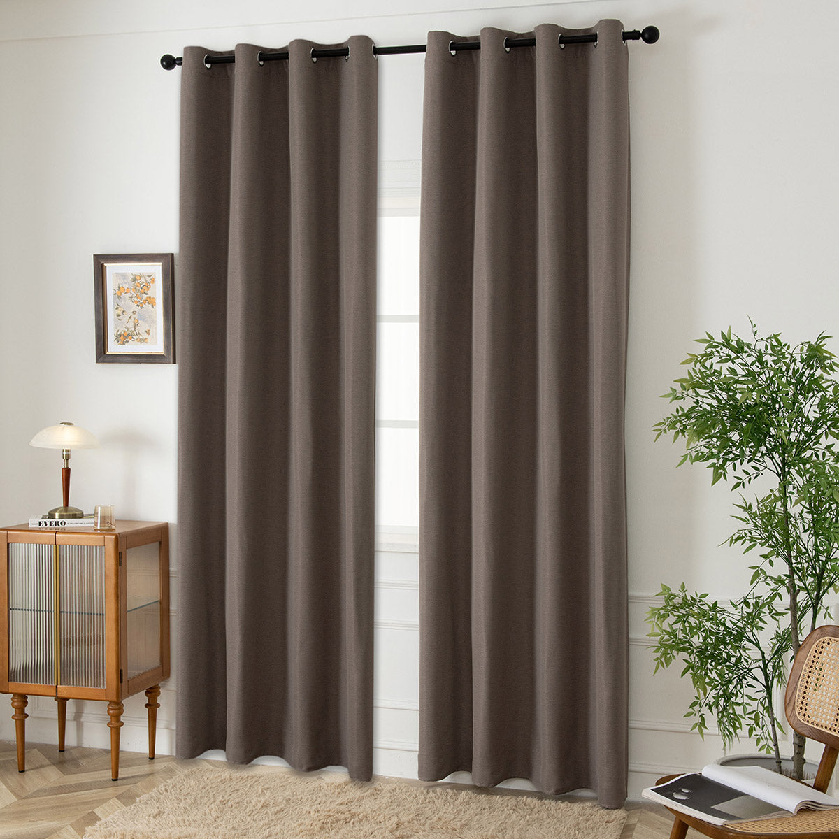 Ύφασμα Κουρτίνας με το Μέτρο Blackout Jacquard Σκίασης Glare Art 8444 Φ280 Μόκα