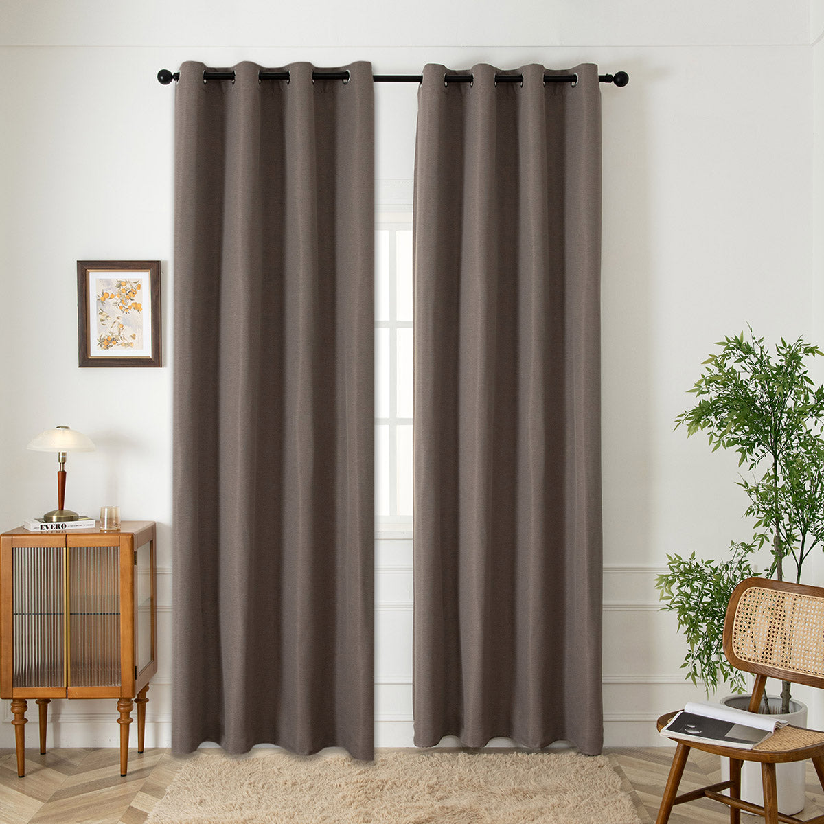 Ύφασμα Κουρτίνας με το Μέτρο Blackout Jacquard Σκίασης Glare Art 8444 Φ280 Μόκα