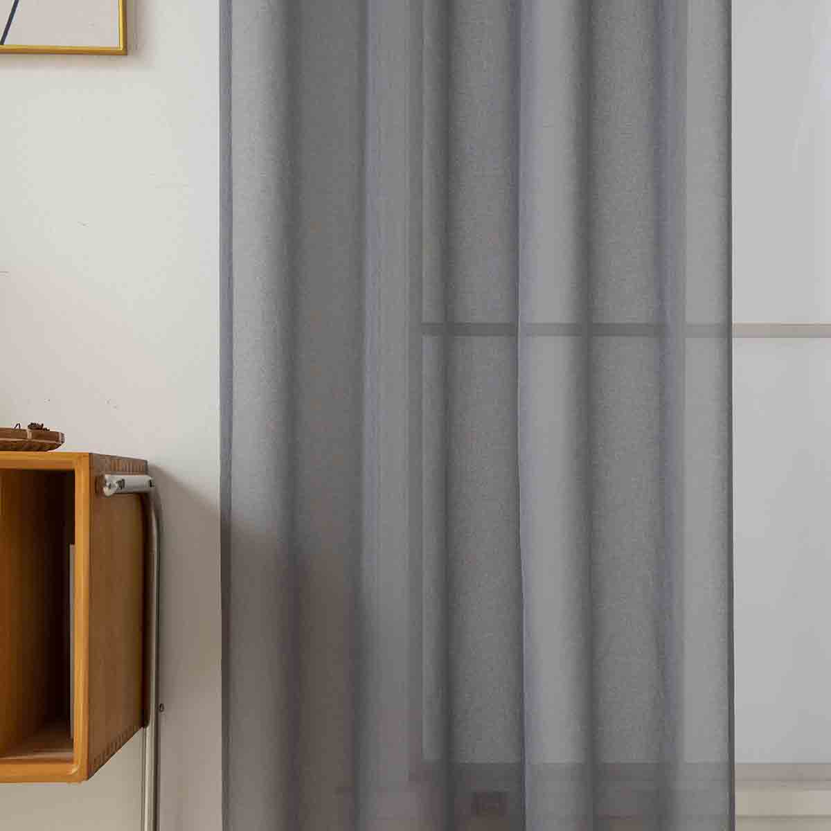 Ύφασμα Κουρτίνας με το Μέτρο Γάζα Sharp Art 8448 Φ300 Ανθρακί