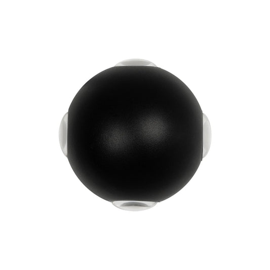 VEGA 60673 Μοντέρνο Φωτιστικό Τοίχου - Απλίκα LED 12W 1500lm 30° AC 220-240V Αδιάβροχο IP65 Θερμό Λευκό 2700K - Bridgelux COB Chip & TÜV SÜD Driver - Μαύρο Ματ - Μ10 x Π7.5 x Υ10