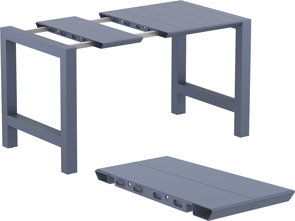 VEGAS BAR DARK GREY ΕΠΕΚΤ. ΠΟΛ/ΝΙΟΥ 100x100/140εκ