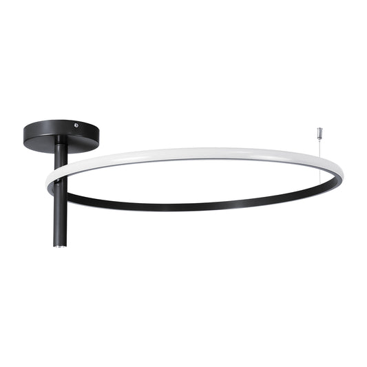VERONA 61223 Μοντέρνο Φωτιστικό Οροφής LED 36W 4032lm 360° AC 220-240V IP20 Ρυθμιζόμενο Λευκό CCT με On/Off 2700K/4500K/6000K - Lumileds SMD Chip - Μαύρο Ματ - Μ60 x Π60 x Υ23